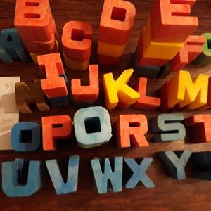 Vintage MATTEL Preschool Tuff Stuff ABC's Blocks large letters